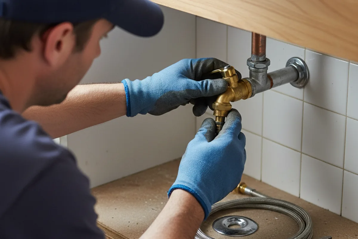 Shutoff valve and fitting work during Emergency Plumbing in Tappan
